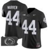 Penn State Nittany Lions 2024 Home Patch Vapor Limited Jersey – All Stitched – Black – Tyler Warren Jersey