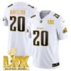 Philadelphia Eagles Super Bowl LIX Patch Gold Vapor Limited Jersey – All Stitched – White Gold – Brian Dawkins Jersey