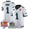 Philadelphia Eagles LII-LIX Super Bowl Champions Vapor Limited Jersey – All Stitched – White – Jalen Hurts Jersey