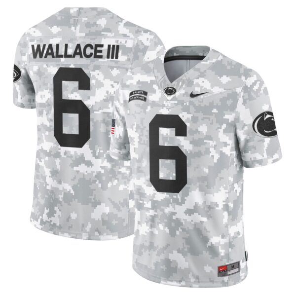 Penn State Nittany Lions 2024 Salute to Service Vapor Limited Jersey – Arctic Camo – All Stitched – Harrison Wallace III Jersey