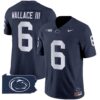 Penn State Nittany Lions 2024 Home Patch Vapor Limited Jersey – All Stitched – Navy – Harrison Wallace III Jersey