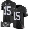 Penn State Nittany Lions 2024 Home Patch Vapor Limited Jersey – All Stitched – Black – Drew Allar Jersey