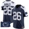 Penn State Nittany Lions 2024 Home Patch Vapor Limited Jersey – All Stitched – Navy Alternate – Saquon Barkley Jersey