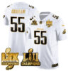Philadelphia Eagles LII-LIX Super Bowl Champions Gold Jersey – All Stitched – White Gold – Brandon Graham Jersey