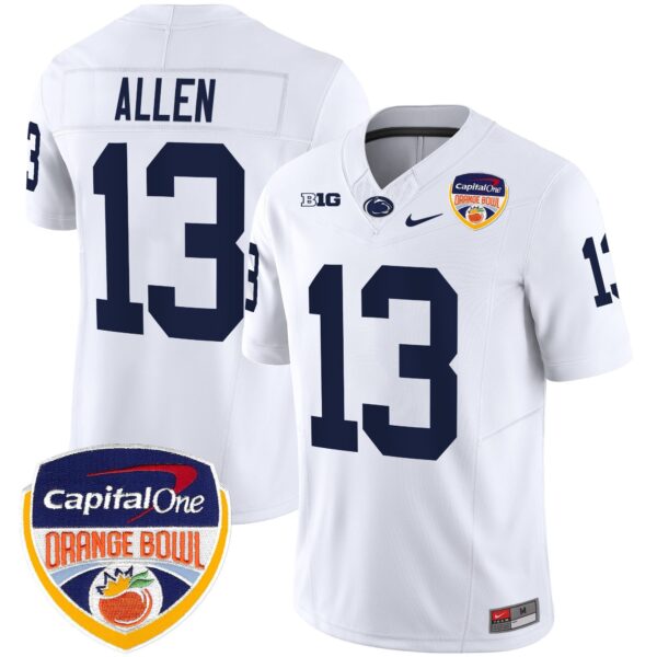 Penn State Nittany Lions Orange Bowl Patch Vapor Limited Jersey – All Stitched – White – Kaytron Allen Jersey