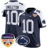 Penn State Nittany Lions Orange Bowl Patch Vapor Limited Jersey – All Stitched – Navy Alternate – Nicholas Singleton Jersey