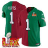Split Philadelphia Eagles Super Bowl LIX & College Football Vapor Limited Jersey – All Stitched – Jalen Hurts Jersey