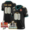 Philadelphia Eagles LII-LIX Super Bowl Champions Gold Custom Jersey – All Stitched – Black Jersey
