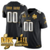 Philadelphia Eagles LII-LIX Super Bowl Champions Gold Custom Jersey – All Stitched – Black Limited Jersey