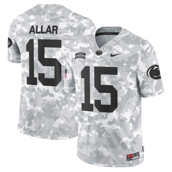Penn State Nittany Lions 2024 Salute to Service Vapor Limited Jersey – Arctic Camo – All Stitched – Drew Allar Jersey