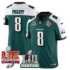 Philadelphia Eagles LII-LIX Super Bowl Champions Vapor Limited Jersey – All Stitched – Green Alternate – Kenny Pickett Jersey