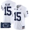 Penn State Nittany Lions 2024 Home Patch Vapor Limited Jersey – All Stitched – White – Drew Allar Jersey