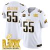 Philadelphia Eagles Super Bowl LIX Patch Gold Vapor Limited Jersey – All Stitched – White Gold – Brandon Graham Jersey