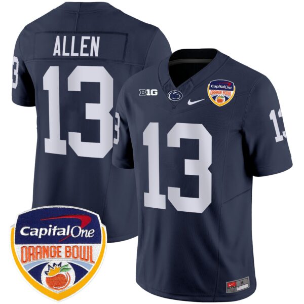 Penn State Nittany Lions Orange Bowl Patch Vapor Limited Jersey – All Stitched – Navy – Kaytron Allen Jersey