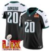 Philadelphia Eagles Super Bowl LIX Patch Vapor Limited Jersey – All Stitched – Black Alternate – Brian Dawkins Jersey