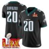 Philadelphia Eagles Super Bowl LIX Patch Vapor Limited Jersey – All Stitched – Black – Brian Dawkins Jersey