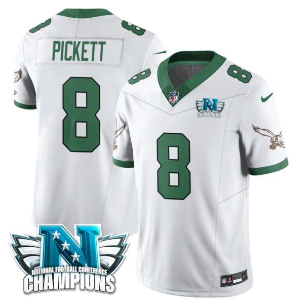 Philadelphia Eagles 2024 NFC Champion Player Jersey – All Stitched – Kelly White – Kenny Pickett Jersey