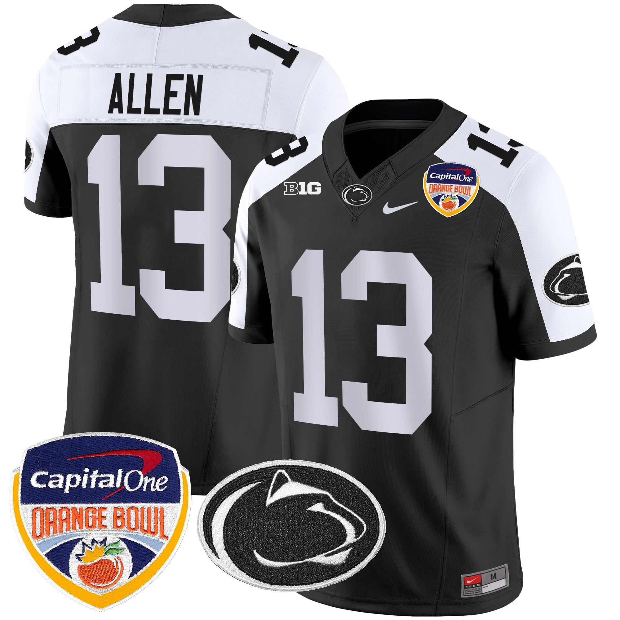 Penn State Nittany Lions Orange Bowl Patch Vapor Limited Jersey – All Stitched – Black Alternare – Kaytron Allen Jersey