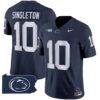 Penn State Nittany Lions 2024 Home Patch Vapor Limited Jersey – All Stitched – Navy – Nicholas Singleton Jersey