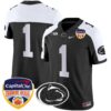 Penn State Nittany Lions Orange Bowl Patch Vapor Limited Jersey – All Stitched – Black Alternare – #1 Team Jersey
