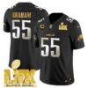 Philadelphia Eagles Super Bowl LIX Patch Gold Vapor Limited Jersey – All Stitched – Black Limited – Brandon Graham Jersey