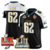 Philadelphia Eagles LII-LIX Super Bowl Champions Vapor Limited Gold Jersey – All Stitched – Black Alternate – Jason Kelce Jersey