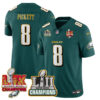 Philadelphia Eagles LII-LIX Super Bowl Champions Vapor Limited Gold Jersey – All Stitched – Midnight Green – Kenny Pickett Jersey