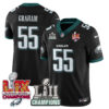 Philadelphia Eagles LII-LIX Super Bowl Champions Vapor Limited Jersey – All Stitched – Black – Brandon Graham Jersey