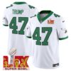 Philadelphia Eagles Kelly Green Super Bowl LIX Patch Vapor Limited Jersey – All Stitched – Kelly White – Donald Trump Jersey