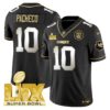 Chiefs Super Bowl LIX Patch Gold Vapor Limited Jersey – All Stitched – Black Limited – Isiah Pacheco Jersey
