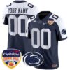 Penn State Nittany Lions Orange Bowl Patch Vapor Limited Custom Jersey – All Stitched – Navy Alternate Jersey