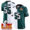 Philadelphia Eagles Super Bowl LIX Patch Vapor Limited Jersey – All Stitched – Split – Brandon Graham Jersey