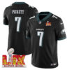 Philadelphia Eagles Super Bowl LIX Patch Vapor Limited Jersey – All Stitched – Black – Kenny Pickett Jersey