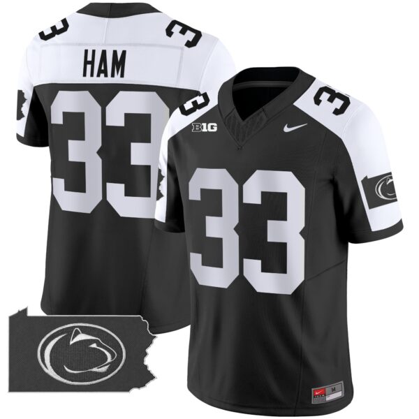 Penn State Nittany Lions 2024 Home Patch Vapor Limited Jersey – All Stitched – Black Alternate – Jack Ham Jersey