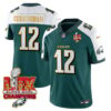 Philadelphia Eagles Super Bowl LIX Champions Gold Trim Vapor Limited Jersey – All Stitched – Randall Cunningham – Green Alternate Jersey