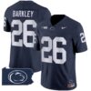 Penn State Nittany Lions 2024 Home Patch Vapor Limited Jersey – All Stitched – Navy – Saquon Barkley Jersey