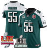 Philadelphia Eagles LII-LIX Super Bowl Champions Vapor Limited Jersey – All Stitched – Green Alternate – Brandon Graham Jersey