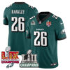 Philadelphia Eagles LII-LIX Super Bowl Champions Vapor Limited Jersey – All Stitched – Midnight Green – Saquon Barkley Jersey