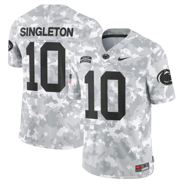 Penn State Nittany Lions 2024 Salute to Service Vapor Limited Jersey – Arctic Camo – All Stitched – Nicholas Singleton Jersey