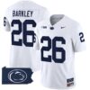 Penn State Nittany Lions 2024 Home Patch Vapor Limited Jersey – All Stitched – White – Saquon Barkley Jersey
