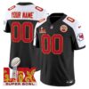 Chiefs Super Bowl LIX Patch Vapor Limited Custom Jersey – All Stitched – Black Alternate Jersey