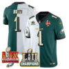 Philadelphia Eagles LII-LIX Super Bowl Champions Vapor Limited Gold Jersey – All Stitched – Split – Jalen Hurts Jersey