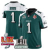 Philadelphia Eagles LII-LIX Super Bowl Champions Vapor Limited Jersey – All Stitched – Green Alternate – Jalen Hurts Jersey