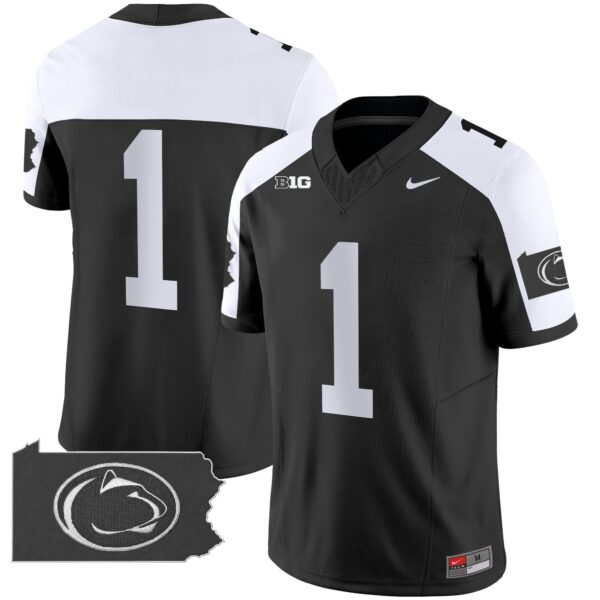 Penn State Nittany Lions 2024 Home Patch Vapor Limited Jersey – All Stitched – Black Alternate – #1 Team Jersey