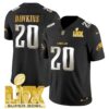 Philadelphia Eagles Super Bowl LIX Patch Gold Vapor Limited Jersey – All Stitched – Black Limited – Brian Dawkins Jersey