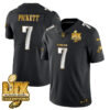 Philadelphia Eagles Super Bowl LIX Champions Gold Trim Vapor Limited Jersey – All Stitched – Kenny Pickett – Black Limited Jersey