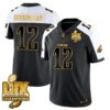 Philadelphia Eagles Super Bowl LIX Champions Gold Trim Vapor Limited Jersey – All Stitched – Randall Cunningham – Alternate Jersey