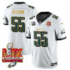 Philadelphia Eagles Super Bowl LIX Champions Gold Trim Vapor Limited Jersey – All Stitched – Brandon Graham – White Jersey