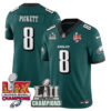 Philadelphia Eagles LII-LIX Super Bowl Champions Vapor Limited Jersey – All Stitched – Midnight Green – Kenny Pickett Jersey
