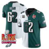 Philadelphia Eagles Super Bowl LIX Champions Gold Vapor Limited Jersey – All Stitched – Jason Kelce – Split Jersey
